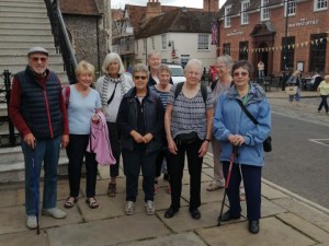 group photo of walking group in Dorchester-on-Thames. Photo by HelpStation